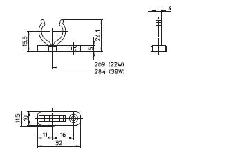 Houben 109532 Lampenhalter für Lampen Ø 16 mm, UV-stabil, Halter für Leuchtstofflampen 2GX13 / T-R5 (T-R16)
