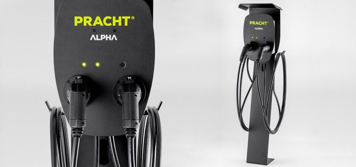 PRACHT NRG1002 Wallbox ALPHA XT, 2x Typ2 Anschluss, 2x Ladekabel 5,5m