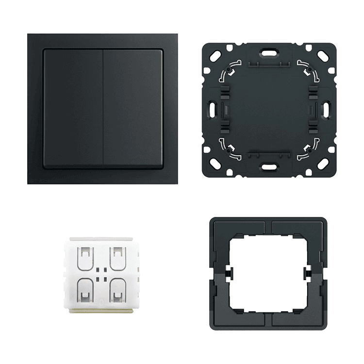 Busch-Jaeger 6716 UJ-885 Smart Switch Friends of Hue, Komplett-Set, Bluetooth Low Energy (BLE), schwarz matt, future linear