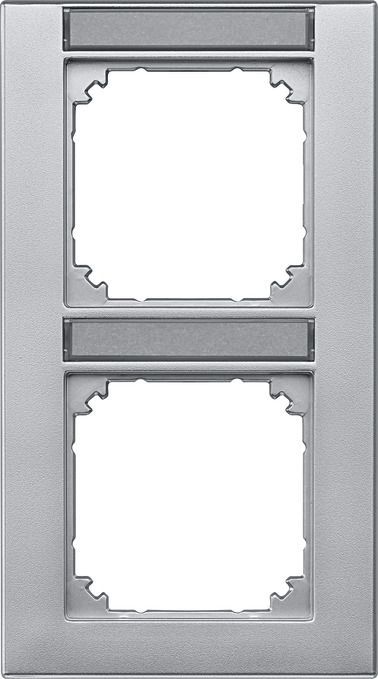 Merten 476260 M-PLAN-Rahmen, 2-fach beschriftbar, senkr.