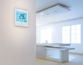 Etherma 38906 Funkbus-Raumthermostat, 868MHz, 230V, 6A, Ein/Aus, 5-30 °C