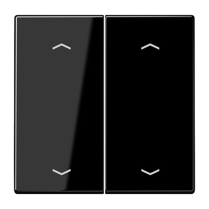 Jung LS102PSW Wippe, mit Pfeilsymbolen für Taster 2-fach, Duroplast, F10, Serie LS, schwarz