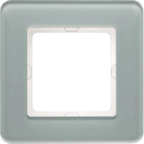 Berker 10116079 Rahmen 1-fach, Q.7, Glas polarweiß