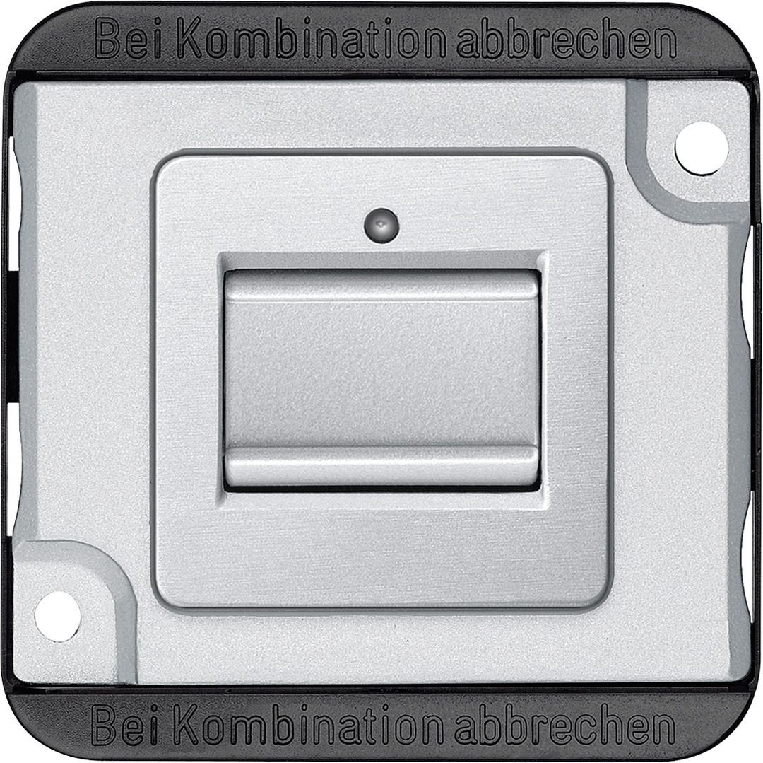 Merten MEG3117-7060 Kreuzschalter-Einsatz, 1-polig, 10 AX, AC 250 V, PANZER, mattsilber