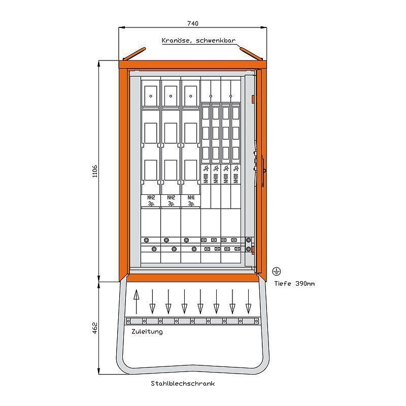 Walther Electric WGV0082 Gruppenverteilerschrank 277kVA