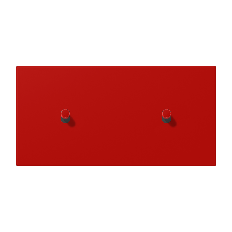 Jung LC12-200R0227 Abdeckung mit Kipphebel "Zylinder", 2 x 1 Kipphebel, waagerecht, rouge vermillon 31
