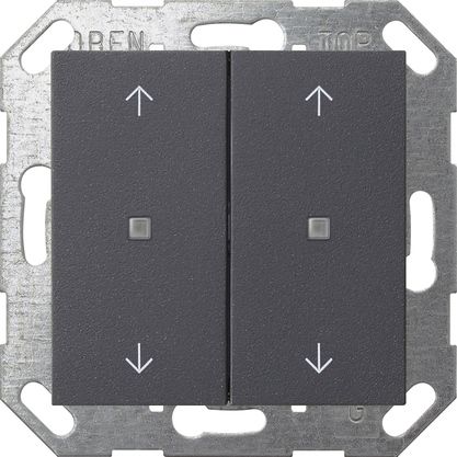 Gira 517428 Taster Wippe 2-fach Pfeile , One und KNX, System 55, anthrazit