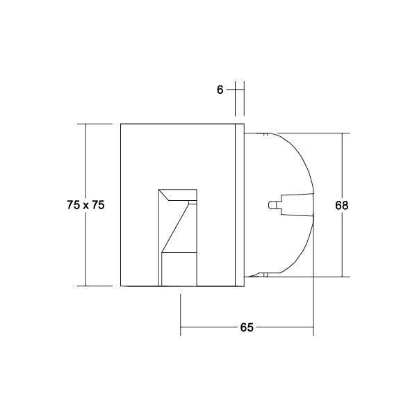 Brumberg 10157073 LED-Wandeinbauleuchte für Gerätedosen, quadratisch, 230 V AC, 50 Hz, 1,5 W, 3000 K, weiß