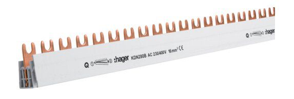 Hager KDN280B Phasenschiene 80A 2P 16mm² 57 Module