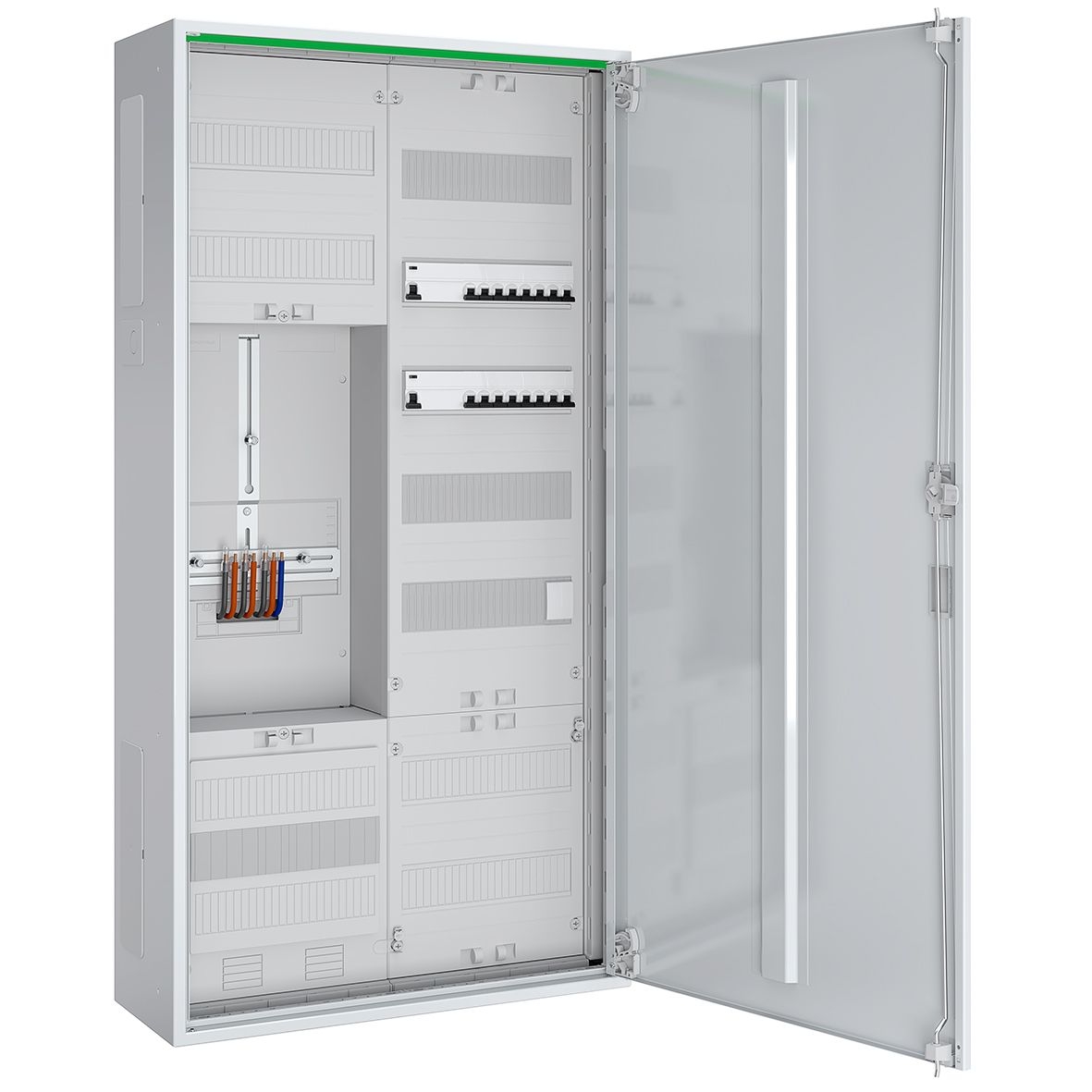 ABN ABNRS207Z0711 Zählerschrank 3Pkt, 1Z, 1V, 1APZ, HLAK/SE, BP, Verteiler, 16 Automaten, 2FI, 1TKl, KS, ÜSS, weiß