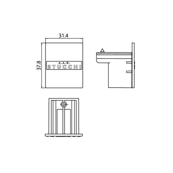 Brumberg 87132680 Endstück zu 3-Phasen-Stromschiene ONETRACK DALI/schaltbar, 87161-87163, silber