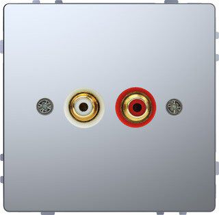Merten MEG4350-6036 Steckdose für Audio Anschluss, System Design, Edelstahl