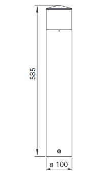Albert 622240 LED-Pollerleuchte 10W, Höhe 0,58m, anthrazit