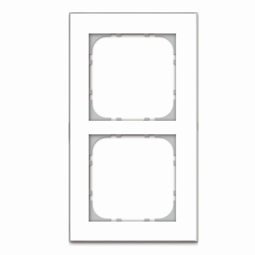Issendorff LCN-G55-2W Zweifach Glasrahmen für Schalter und Steckdosen im 55 mm-Maß