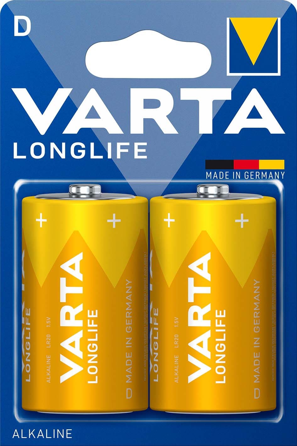 Varta 4120 Mono-Batterie LR20, 1,5V, 16000mAh, Blister á 2Stk.