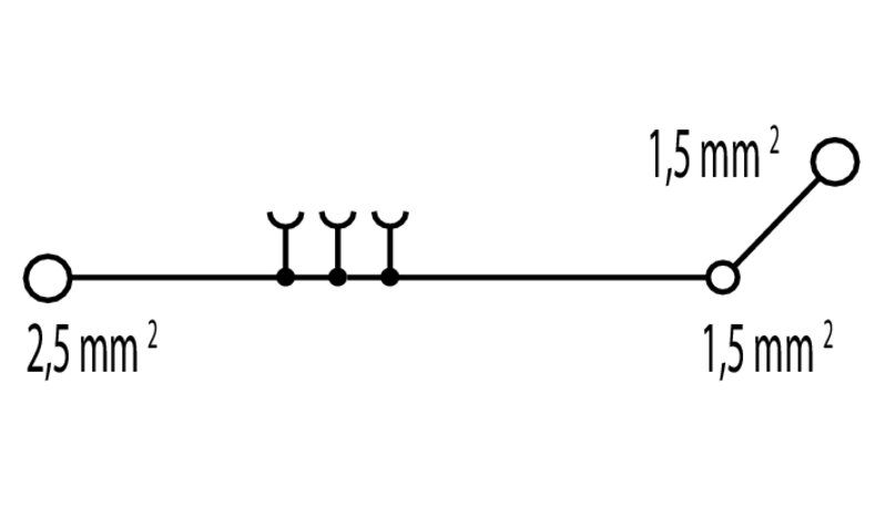 Weidmüller WDU 2.5/1.5/ZR Durchgangs-Reihenklemme 2,5mm², Schraubanschluss