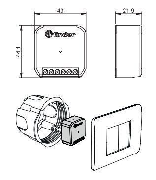 Finder 1YP28230B000 YESLY-BLE Eingangsschnittstelle für Unterputzmontage