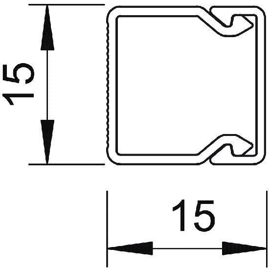 OBO Bettermann WDK-15015 BR LF-Kanal 15x15 mm, sepiabraun