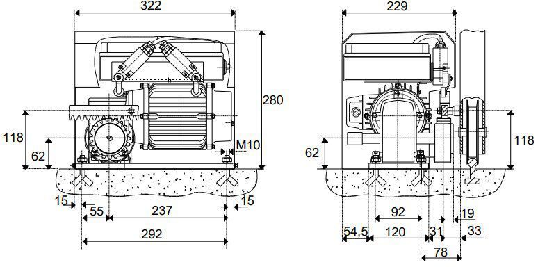 Sommer 3409V000 Schiebetorantrieb DS 1200