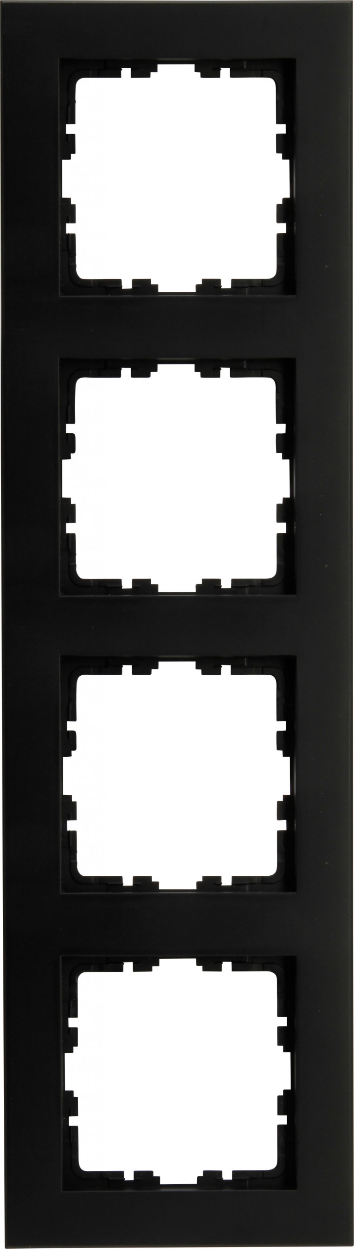 Kopp 407150007 HK07 PURE - Abdeckrahmen 4-fach, Farbe: schwarz matt