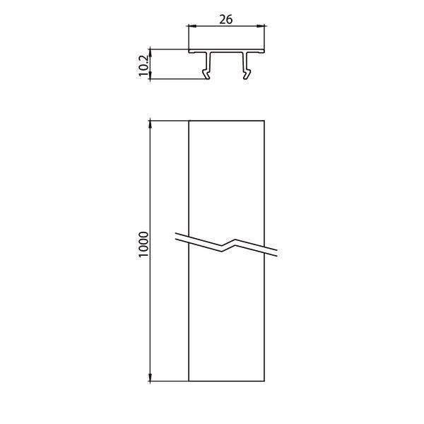 Brumberg 87133680 Eindringschutz 1000 mm zu 3-Phasen-Stromschiene ONETRACK DALI/schaltbar, 87161-87163, silber