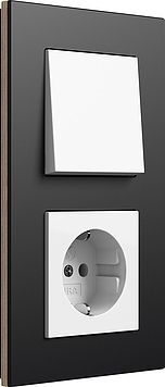Gira 0214226 Abdeckrahmen 4-fach, Gira Esprit, Linoleum-Multiplex anthrazit