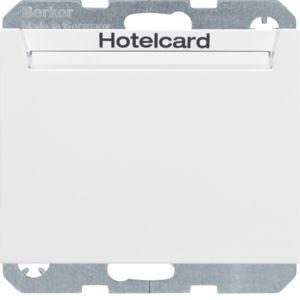 Berker 16417119 Relais-Schalter mit Zentralstück für Hotelcard, K.1/K.5, polarweiß glänzend