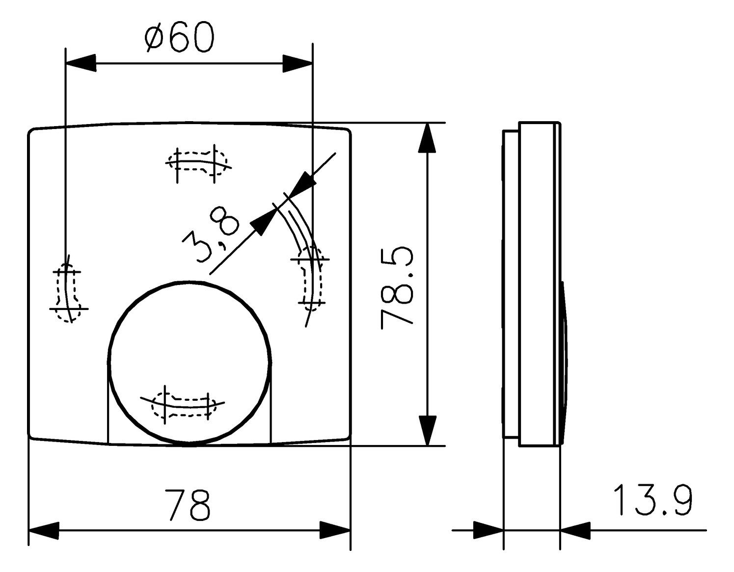 ALRE-IT MA300000 Raumtemperaturregler AP 5-30°C mit Öffnerkontakt 230V