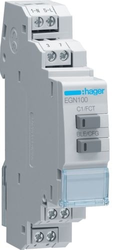 Hager EGN100 Digitale Multifunktions-Zeitschaltuhr mit Bluetooth-Funktion, 1-Kanal