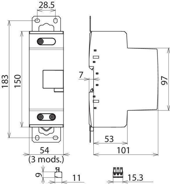 Dehn + Söhne 961176 Koordinierter Blitzstromableiter Typ 1 DEHNbloc Maxi CI 760 V AC m.Vorsicherung