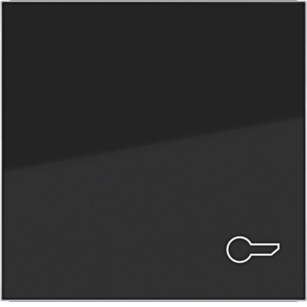 Hager WAW1013BG Wippe 1-fach mit Aufdruck Symbol Türöffner, A.x/C.x, nachtschwarz glänzend