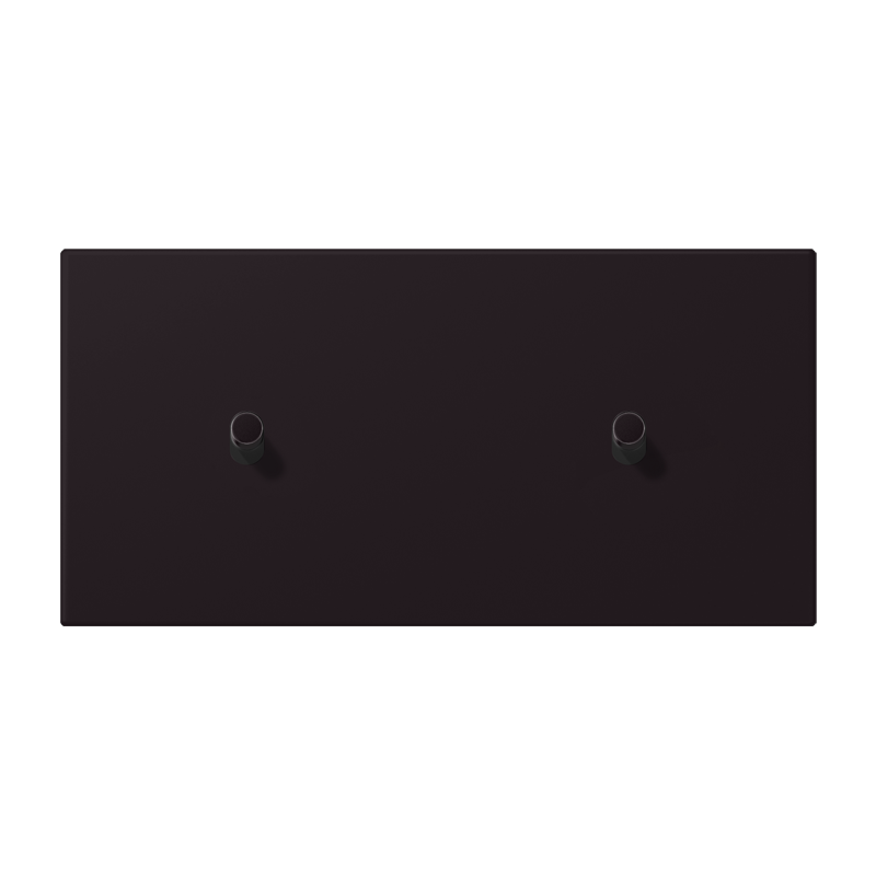 Jung LC12-200R0248 Abdeckung mit Kipphebel "Zylinder", 2 x 1 Kipphebel, waagerecht, noir d'ivoire