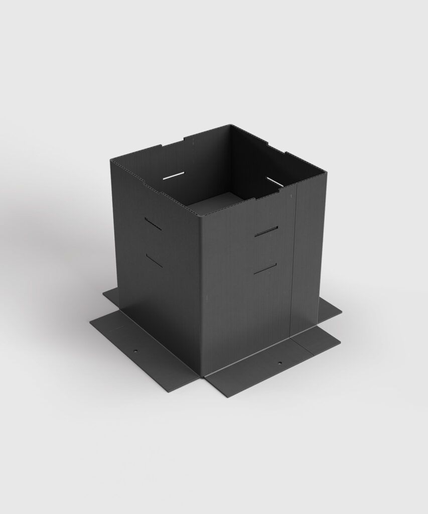 BS UFP12490 Zubehör Unterflur Platzhalter für 9008 Unterflursystem, schwarz
