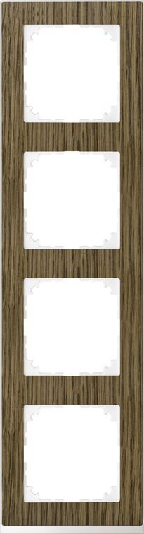 Merten MEG4040-3674 Rahmen 4-fach, M-Pure Decor, Eiche/aktivweiß