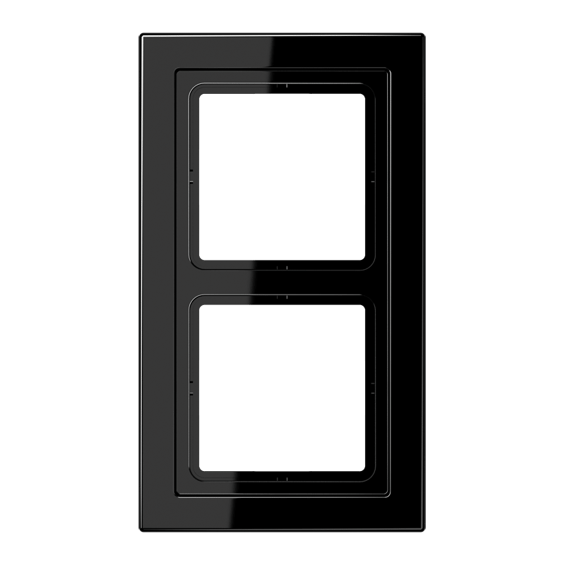Jung LSD982SW Rahmen 2-fach, senkrechte und waagerechte Montage, Duroplast, LS-DESIGN, schwarz