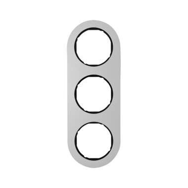 Berker 10132084 Rahmen 3-fach, Serie R.Classic, Alu/schwarz