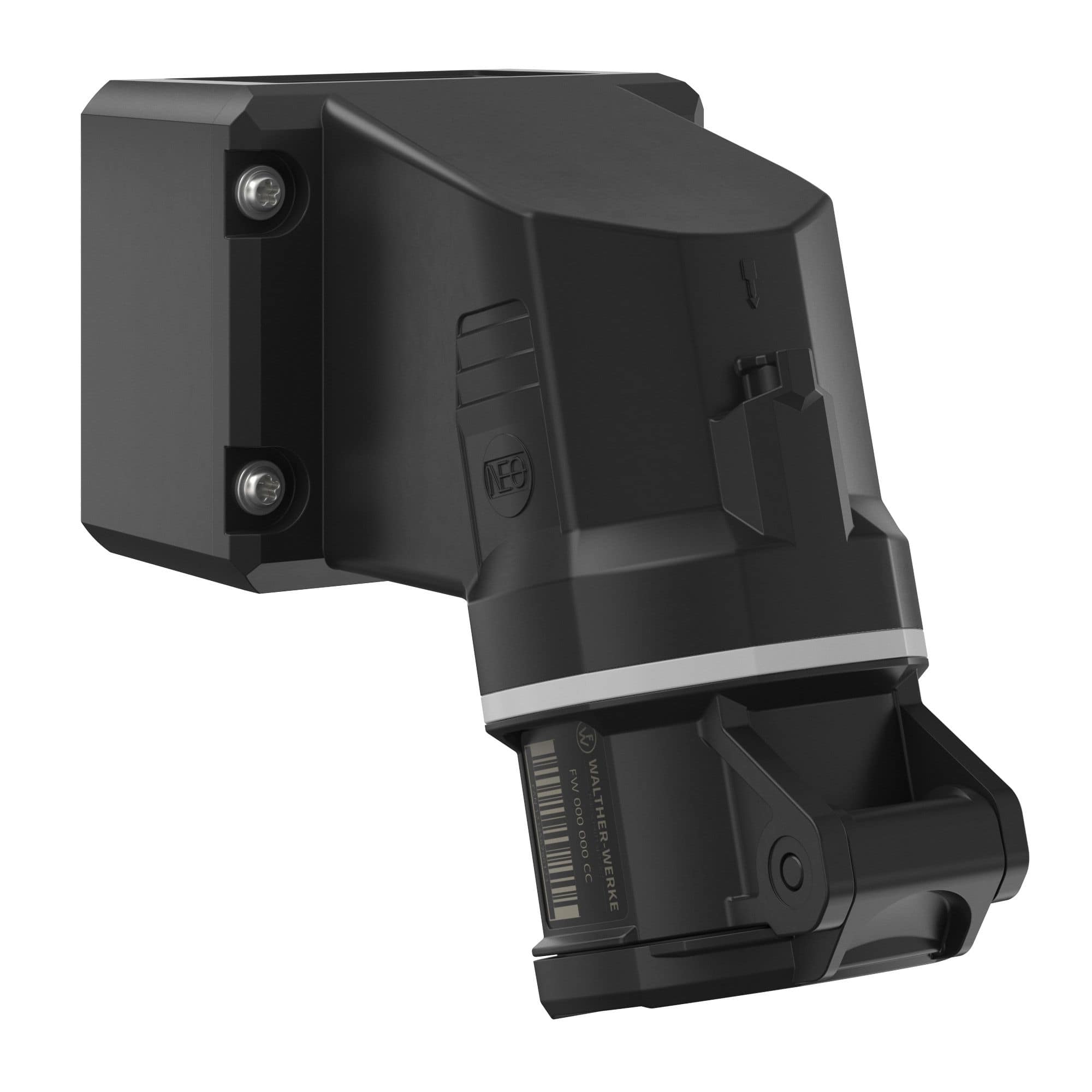 Walther Werke FW111412CC CEE NEO Wandsteckdose 16A 4P 12h IP54 mit Käfigzugfeder-Technik und drehbarem Boden
