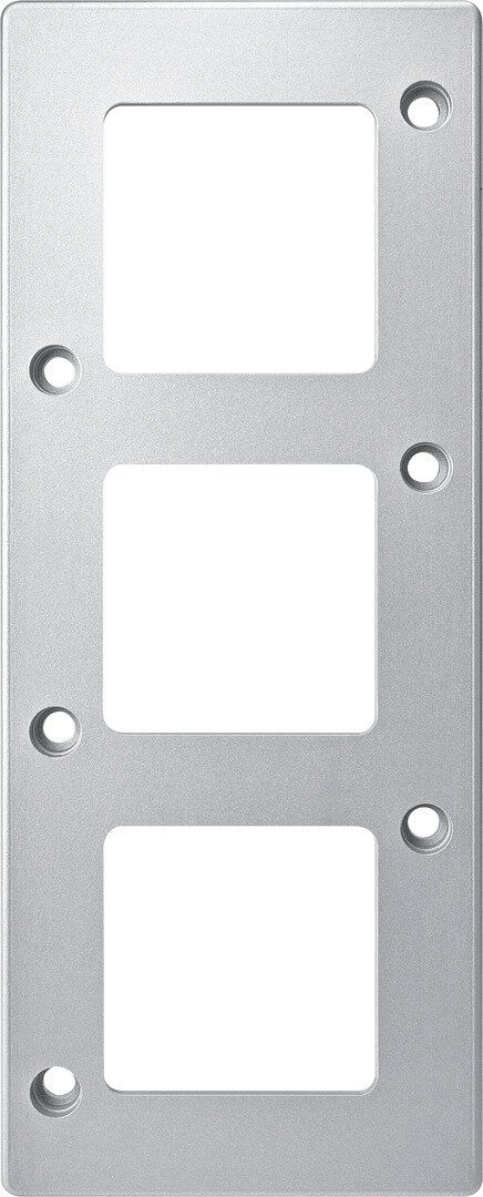 Merten 480360 Rahmen, 3-fach, PANZER, mattsilber