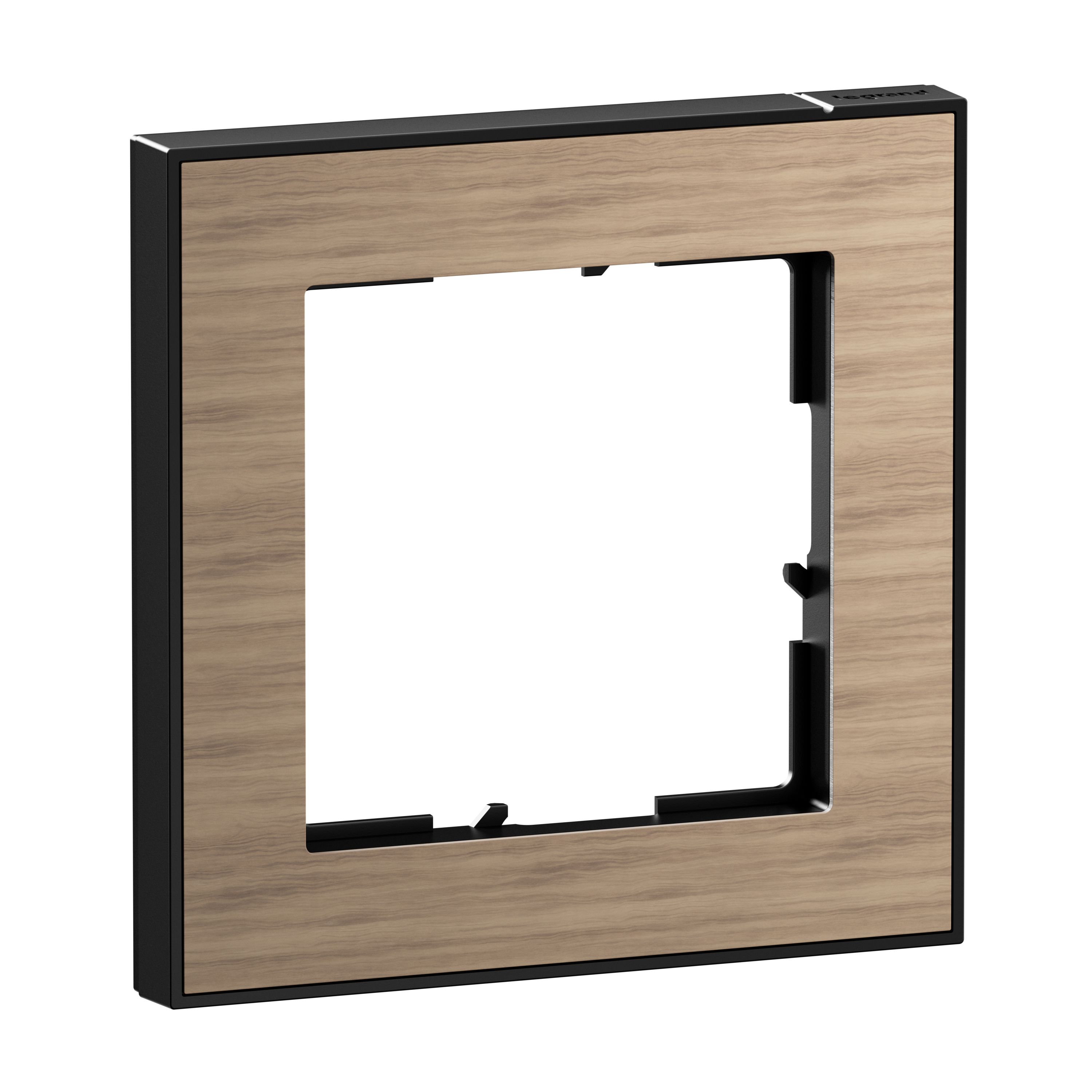 Legrand 765291 SEANO+ 1-fach Rahmen mit Echtmaterialoberfläche, Eiche Natur