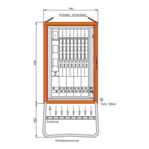 Walther Electric WGV0084 Gruppenverteilerschrank 277kVA