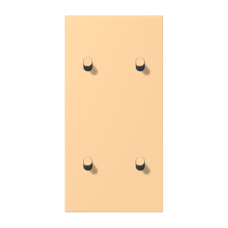 Jung LC12-25R0258 Abdeckung mit Kipphebel "Zylinder", 2 x 2 Kipphebel, senkrecht, terre sienne claire 59