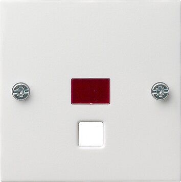 Gira 063827 Abdeckung Kontrollfenster gro脽 Zugschalter/-taster, System 55, reinwei脽 seidenmatt