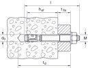 Fischer FAZ II 12/10 Ankerbolzen, Dübellänge 110mm