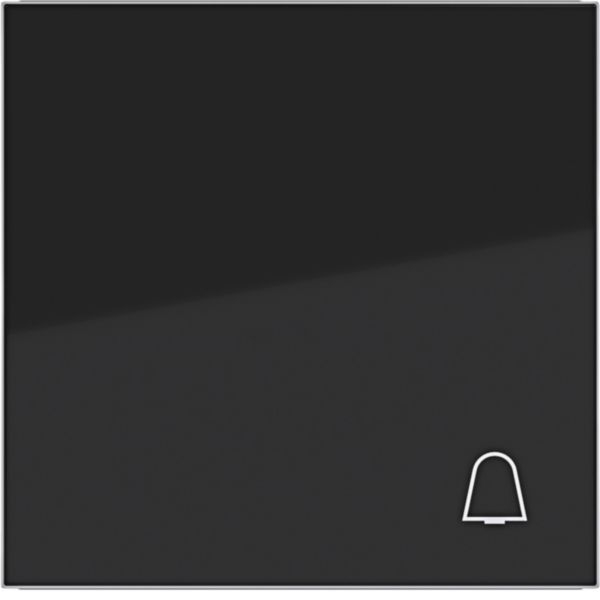 Hager WAW1011BG Wippe 1-fach mit Aufdruck Symbol Klingel, A.x/C.x, nachtschwarz glänzend