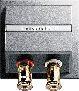 Gira 009100, Einsatz High-End Lautsprecher-Steckverbinder WBT (+/-)