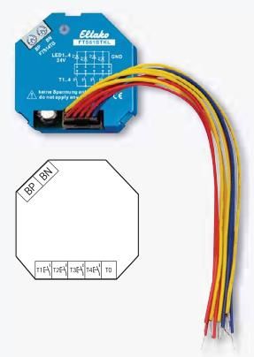 Eltako FTS61BTKL Bus-Tastenkoppler mit 24V-LED's, für Einbau