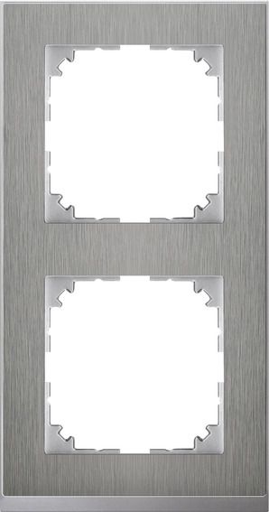 Merten MEG4020-3646 Rahmen 2-fach, M-Pure Decor, Edelstahl/aluminium