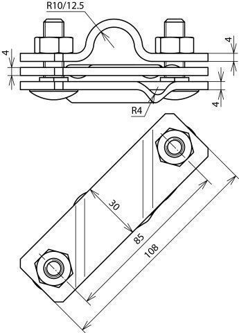 Dehn 649015 Anschlusschelle Ø25mm