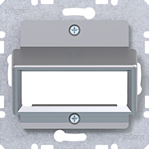Hager WAF2163TA Zentralplatte für Reichle&De-Massari Einzelmodule, A.x/C.x/S.x/B.x/Q.x/K.x, titan matt