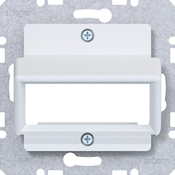 Hager WAF2163WM Zentralplatte für Reichle&De-Massari Einzelmodule, A.x/C.x/S.x/B.x/Q.x/K.x, lichtweiß matt